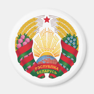 wit-rusland land wapen wapenschild symbool embleem magneet