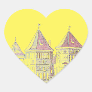 Wit-Rusland Mir Kasteel Architectuur Hart Sticker