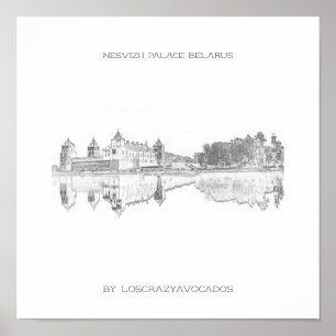 Wit-Rusland Mir Kasteel Architectuur Natuur Poster