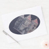 Wit-Rusland Mir Kasteel Architectuur Ovale Sticker (Envelop)