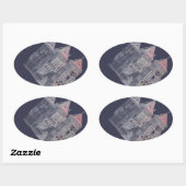 Wit-Rusland Mir Kasteel Architectuur Ovale Sticker (Vel)
