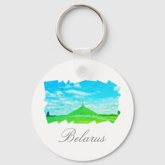 Wit-Rusland Mound of Glory Button Sleutelhanger (Voorkant)