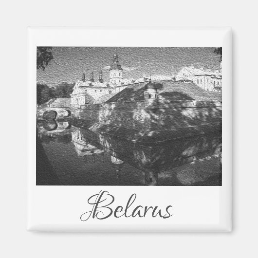 Wit-Rusland Nesvizh Paleis Architectuur Natuur Mag Magneet (Voorkant)