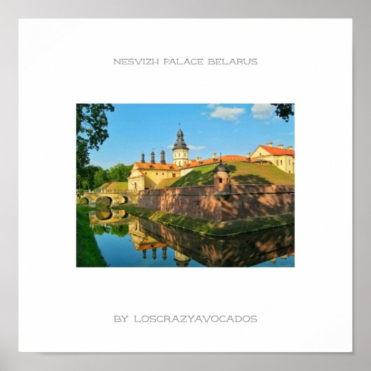 Wit-Rusland Nesvizh Paleis Architectuur Natuur Pos Poster (Voorkant)