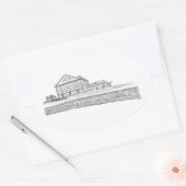 Wit-Rusland Orsja Architectuur Ovale Sticker (Envelop)