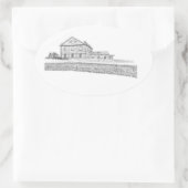 Wit-Rusland Orsja Architectuur Ovale Sticker (Tas)