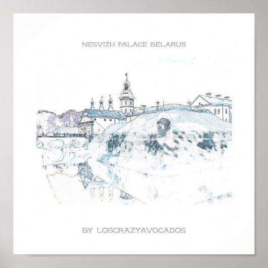 Wit-Rusland Poster Natuur architectuur paleis arch (Voorkant)