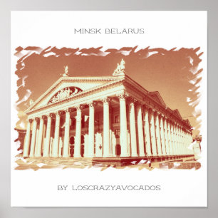 Wit-Rusland Poster van de Natuur van de stadsarchi