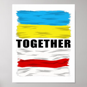 Wit-Rusland steunt Oekraïne om samen de oorlog te Poster