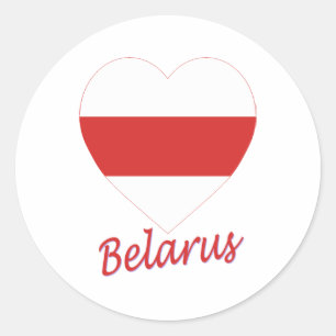 Wit-Rusland (traditioneel) Markthart Ronde Sticker
