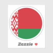 Wit-Rusland Vlag Ronde Sticker (Vel)