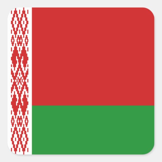 Wit-Rusland Vlag Sticker (Voorkant)