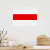 Wit-Rusland vlag symbool rode witte revolutie Poster (Keuken)