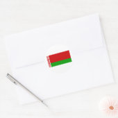 Wit-Rusland Vlag VAN Ronde Sticker (Envelop)