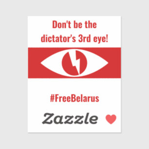 Wit-Rusland Vrije Democratisch Engels - Third Eye Sticker