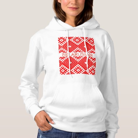 Wit-Rusland Wit-Rusland Б а р с MILJK Pattern Hood Hoodie (Voorkant)