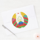 Wit-Russisch nationaal embleem Ronde Sticker (Envelop)
