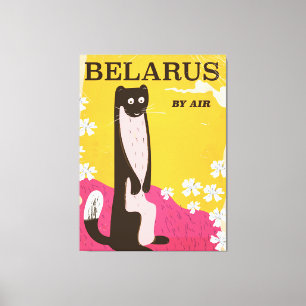 Wit-Russisch poster van het vintage-reizen Canvas Afdruk