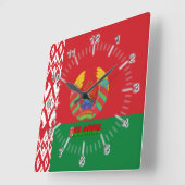 Wit-Russisch vlaggenembleem   Vierkante Klok (Hoek)