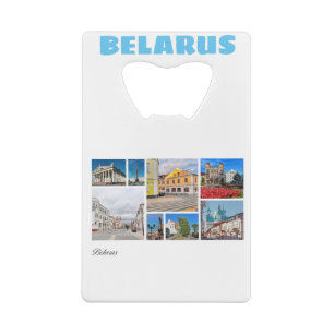 Wit-Russische architectuur Bottelopener voor colla Kredietkaart Flessenopener