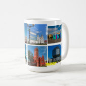Wit-Russische architectuur Cityscape Collage Koffiemok (Voorkant rechts)