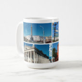 Wit-Russische architectuur Cityscape Collage Koffiemok (Voorkant links)
