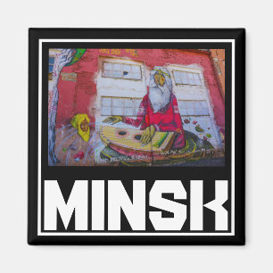 Wit-Russische architectuur Cityscape Graffiti Magneet