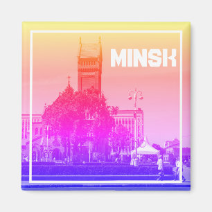 Wit-Russische architectuur Cityscape Magnet Magneet