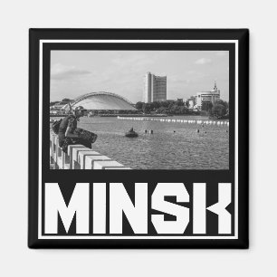 Wit-Russische architectuur Cityscape Magnet Magneet