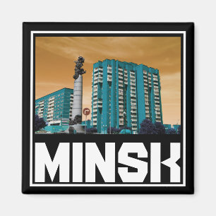 Wit-Russische architectuur Cityscape Magnet Magneet