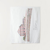 Wit-Russische architectuur Stadsschets Wandkleed (Voorkant)