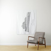 Wit-Russische architectuur Stadsschets Wandkleed (In situ)