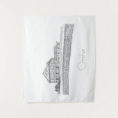 Wit-Russische architectuur Stadsschets Wandkleed (Voorkant)