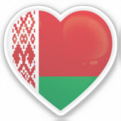 Wit-Russische liefdesvlag Sticker (Voorkant)