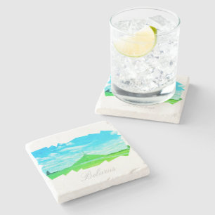 Wit-Russische Mond van de Natuur van de Architectu Stenen Onderzetter