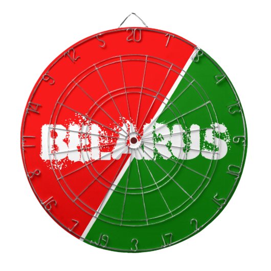 Wit-Russische Nationale Vlaggenkleuren Dartbord (Voorkant)