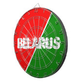 Wit-Russische Nationale Vlaggenkleuren Dartbord (Voorkant Rechts)