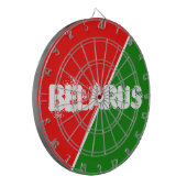 Wit-Russische Nationale Vlaggenkleuren Dartbord (Voorkant Links)