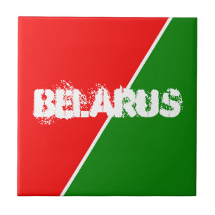 Wit-Russische Nationale Vlaggenkleuren Tegeltje