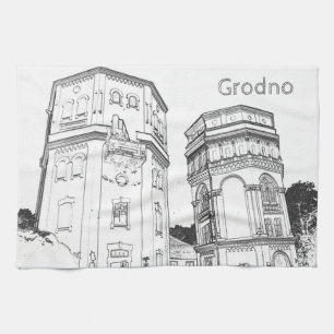 Wit-Russische roodno Hrodna Cityscape Architecture Theedoek