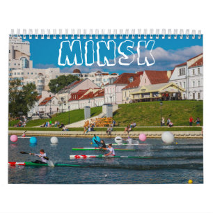 Wit-Russische stad Minsk Architectuur Cityscape М Kalender