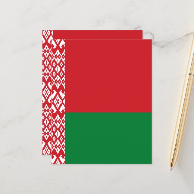 Wit-Russische vlag (Voorkant / Achterkant in situ)