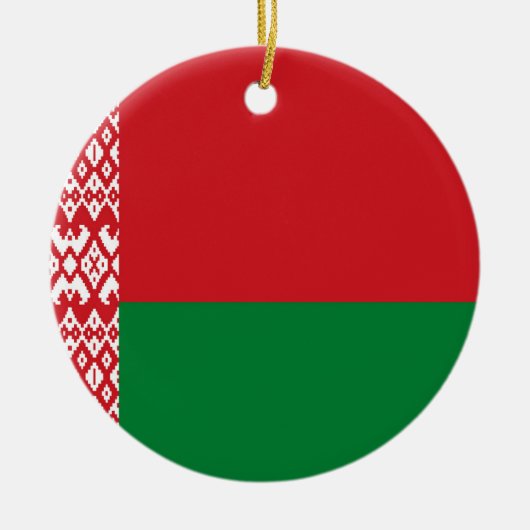 Wit-Russische vlag Keramisch Ornament (Voorkant)