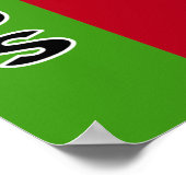 Wit-Russische vlag Poster (Hoek)