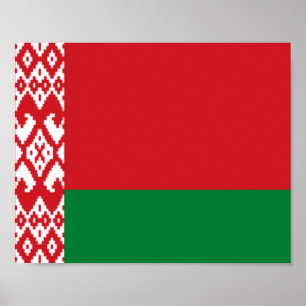 Wit-Russische vlag Poster