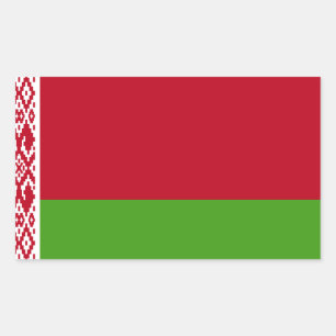 Wit-Russische vlag Rechthoekige Sticker