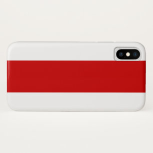 Wit-Russische vlag (rood en wit) iPhone X Hoesje