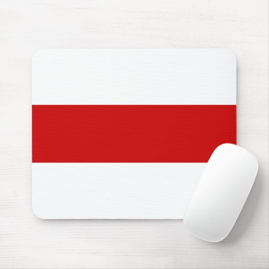 Wit-Russische vlag (rood en wit) Muismat (Met muis)