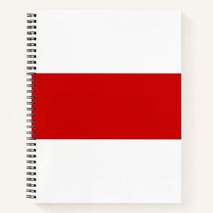 Wit-Russische vlag (rood en wit) Notitieboek