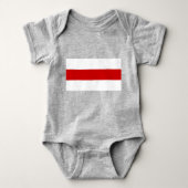 Wit-Russische vlag (rood en wit) Romper (Voorkant)